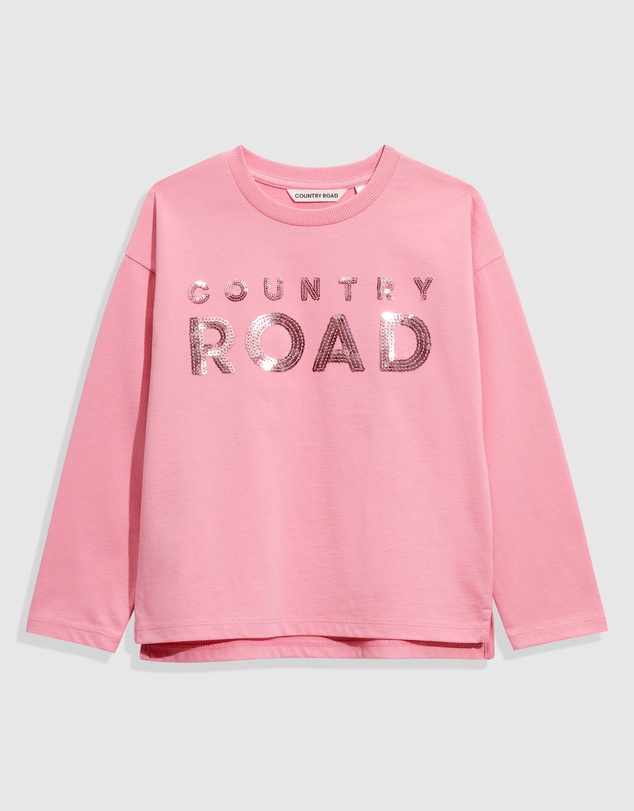 Country Road Australian Cotton Sequin Logo T-Shirt