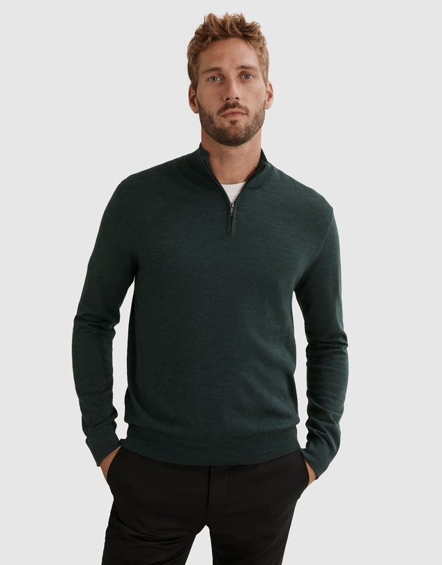 Country Road Verified Australian Merino Half Zip Knit