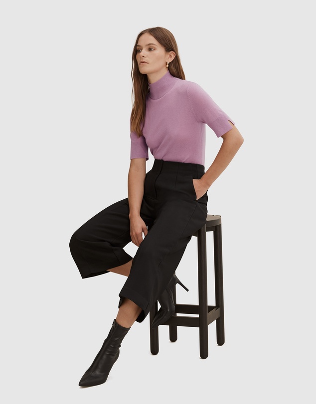 Country Road Australian Merino Wool Silk Short Sleeve Knit