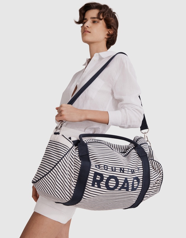 Country Road Flocked Stripe Tote
