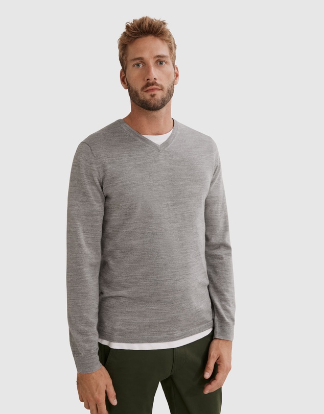 Country Road Verified Australian Merino V-neck Knit