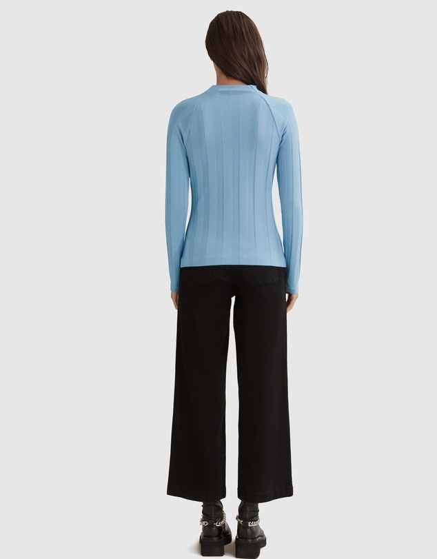 Country Road Rib Self Stripe Top