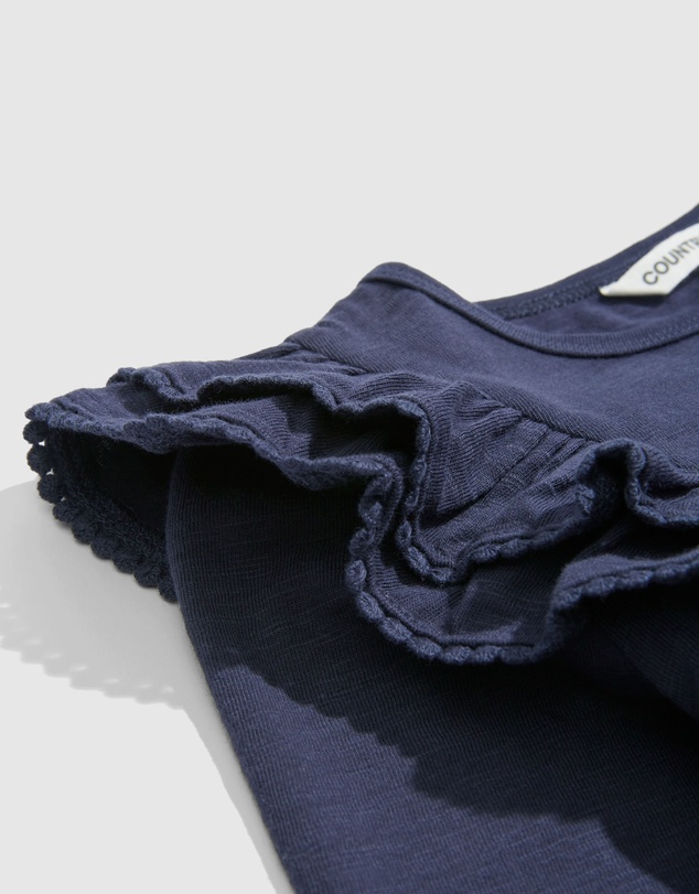 Country Road Organically Grown Cotton Slub Frill T-Shirt