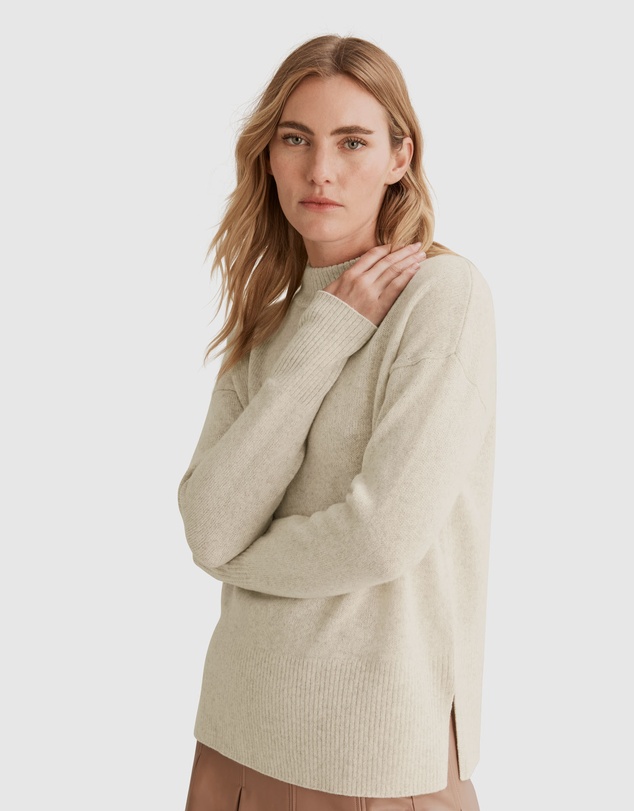 Country Road Australian Merino Wool Rib Detail Pullover
