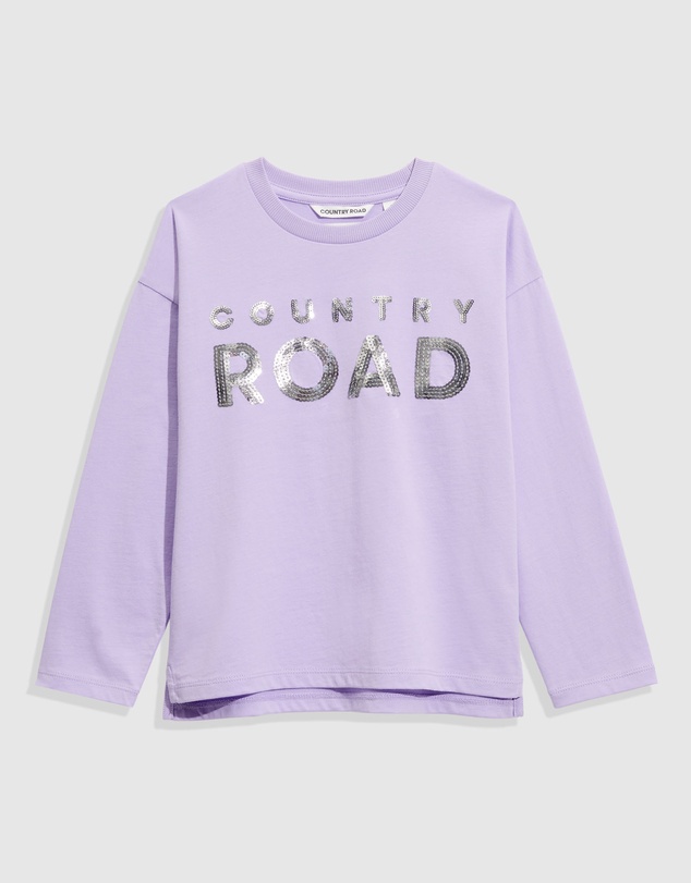 Country Road Australian Cotton Sequin Logo T-Shirt