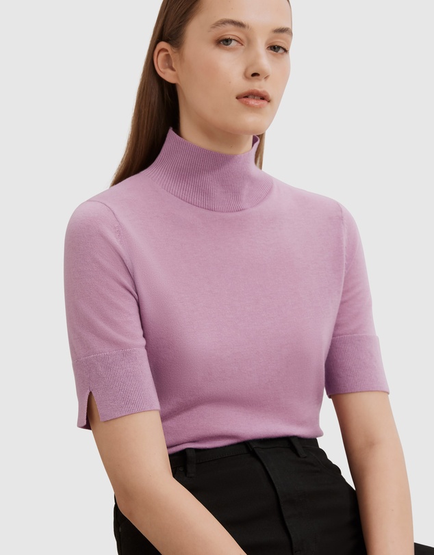 Country Road Australian Merino Wool Silk Short Sleeve Knit