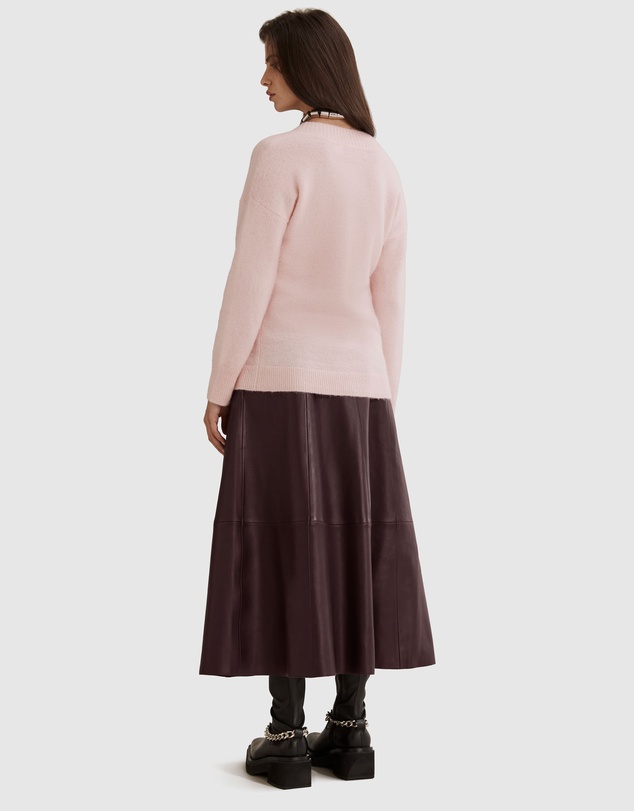 Country Road V-neck Fluffy Pullover