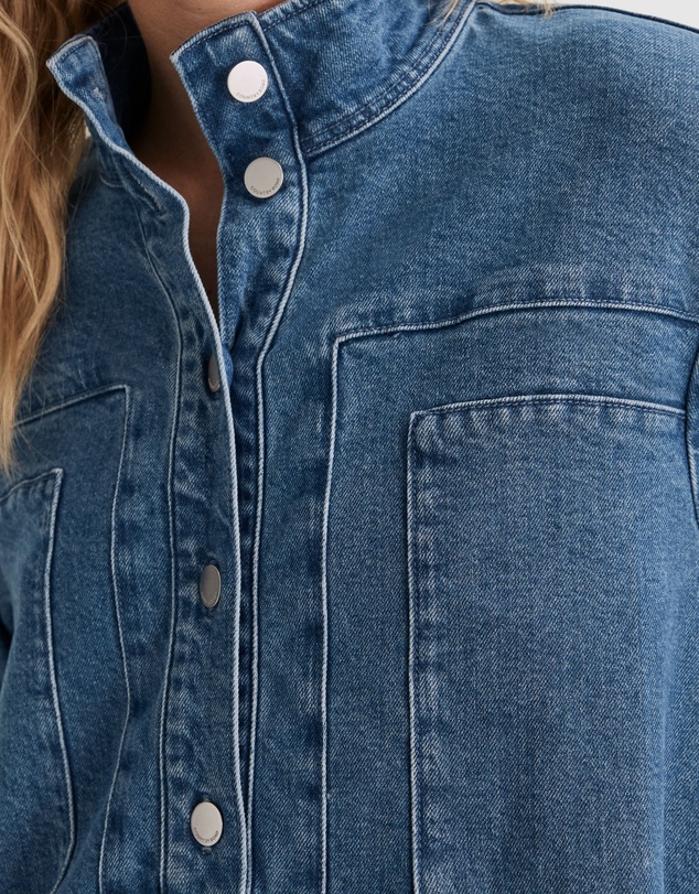 Country Road Australian Cotton Denim Popover Dress