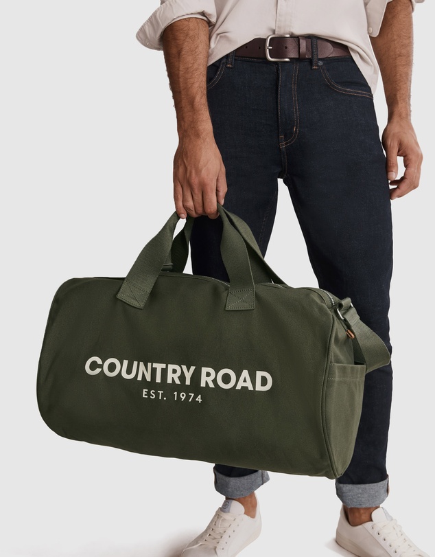 Country Road Organically Grown Cotton Modern Logo Duffle