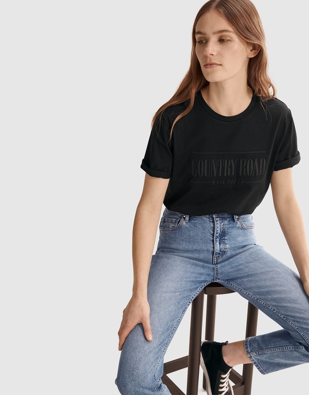 Country Road Verified Australian Cotton Heritage Embroidered T-Shirt