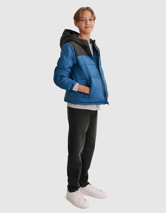 Country Road Teen Recycled Polyester Spliced Puffer Jacket