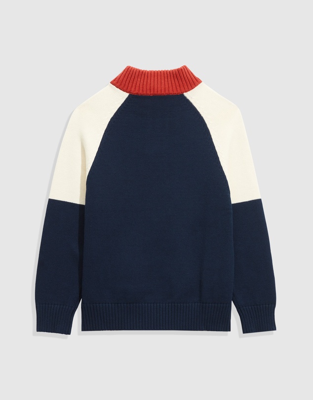 Country Road Half Zip Spliced Knit