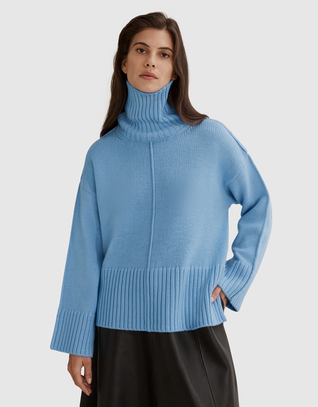 Country Road Mock Neck Rib Knit