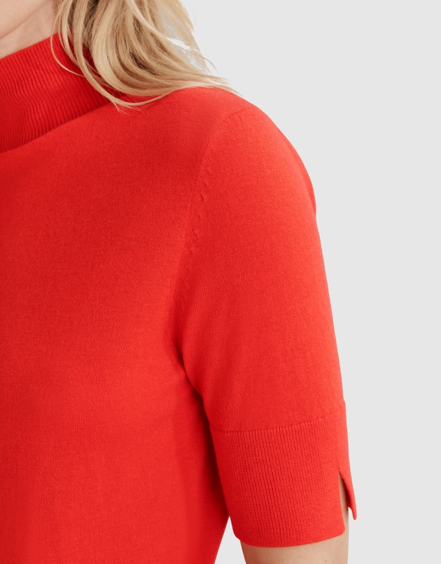 Country Road Australian Merino Wool Silk Short Sleeve Knit