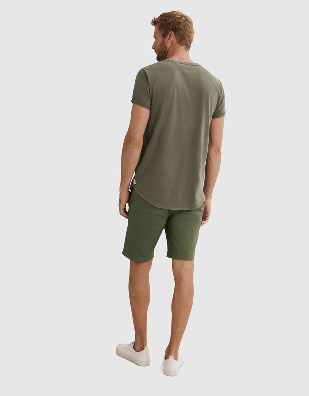 Country Road Short Sleeve Longline Garment Dyed T-Shirt