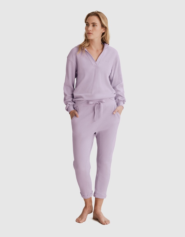 Country Road Waffle Lounge Hooded Knit