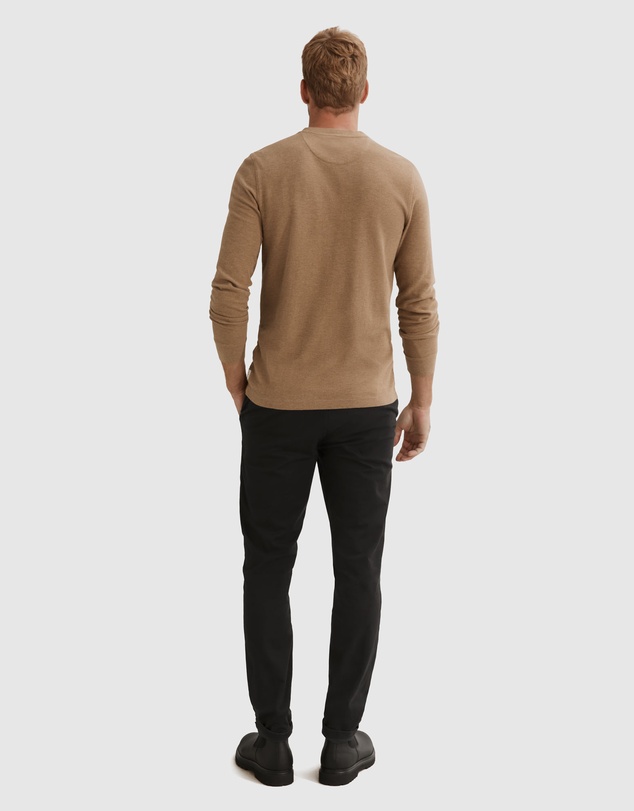 Country Road Long Sleeve Waffle Henley