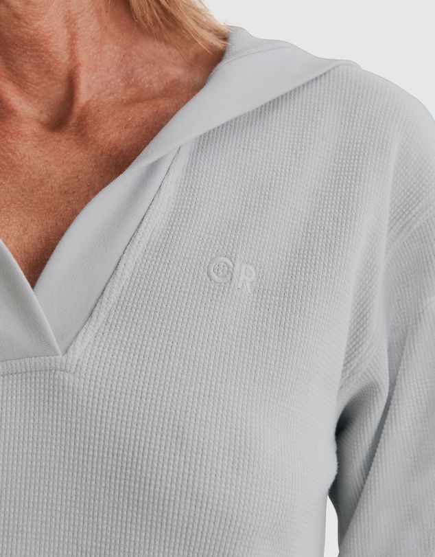 Country Road Waffle Lounge Hooded Knit