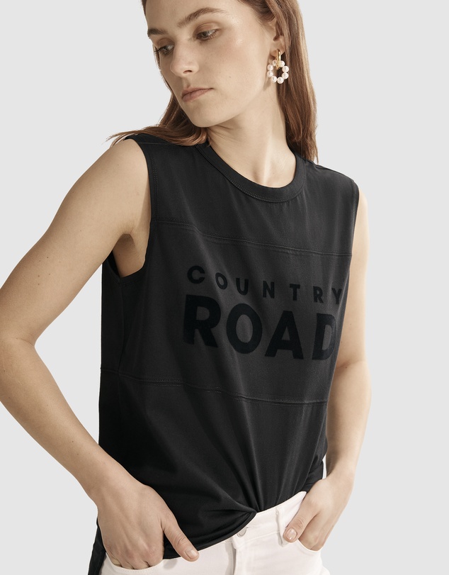 Country Road Verified Australian Cotton Modern Logo Tank