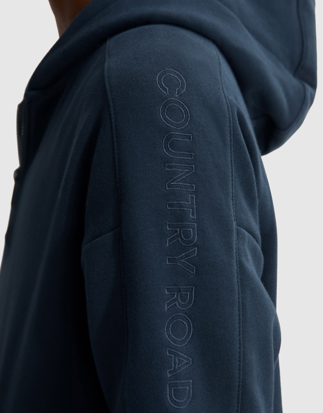 Country Road Teen Verified Australian Cotton Half Zip Logo Hooded Sweat