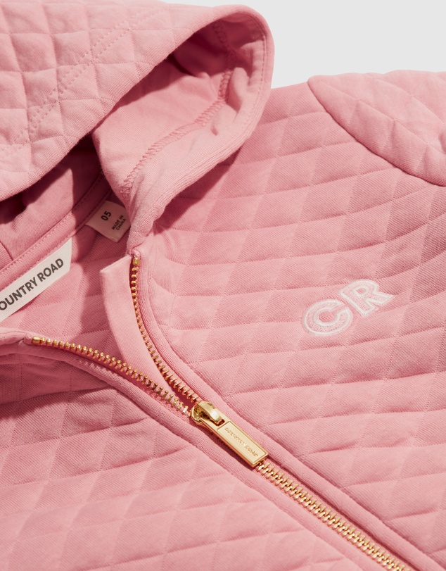 Country Road Australian Cotton Quilted Hooded Sweat