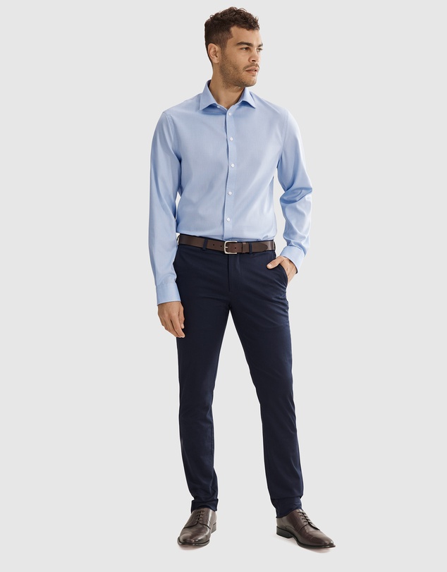 Country Road Slim Fit Textured Travel Shirt