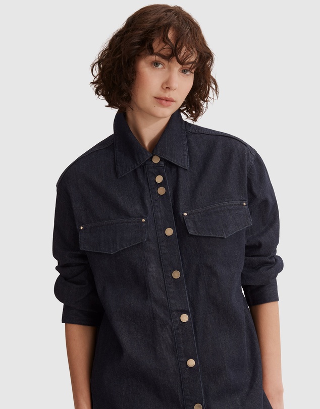 Country Road Relaxed Denim Shacket