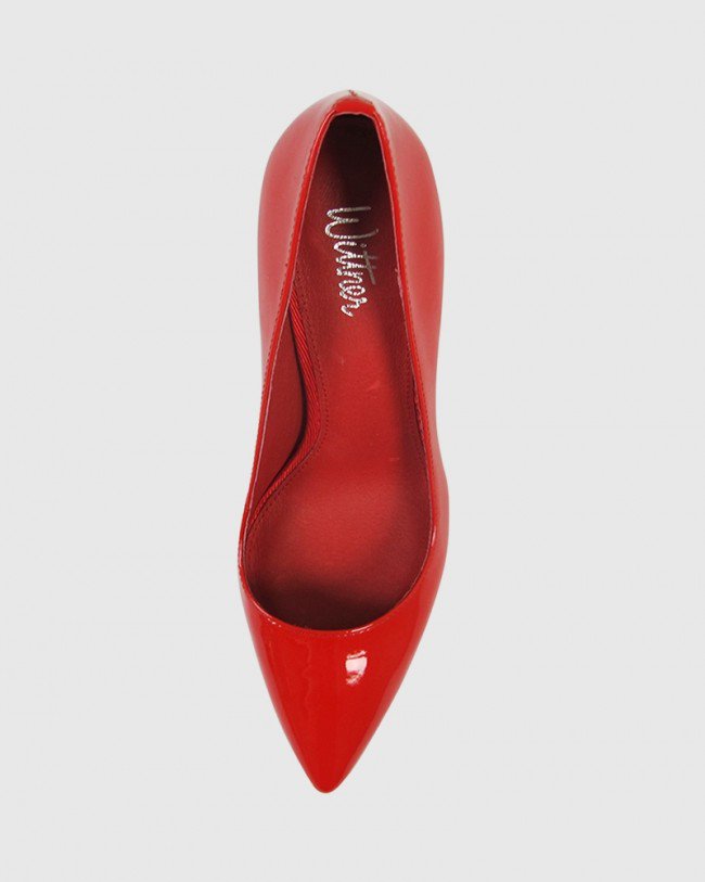 Wittner Harman Red Patent Pointed Toe Stiletto Heel