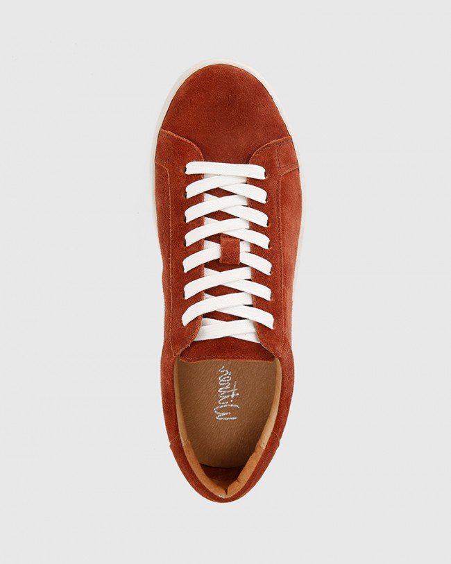 Wittner Francisco Rust Suede Flatform Sneaker