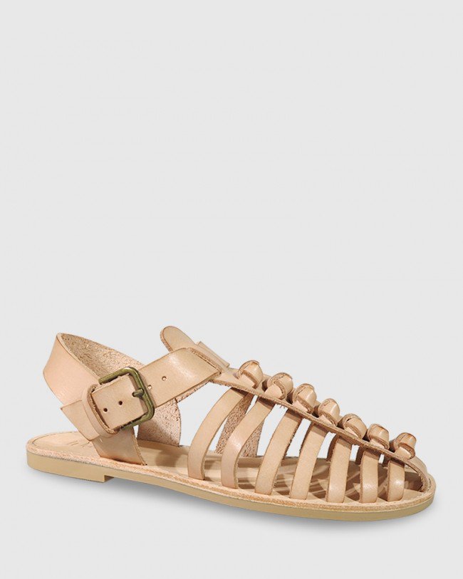 Wittner Capulet Nude Leather Flat Sandal