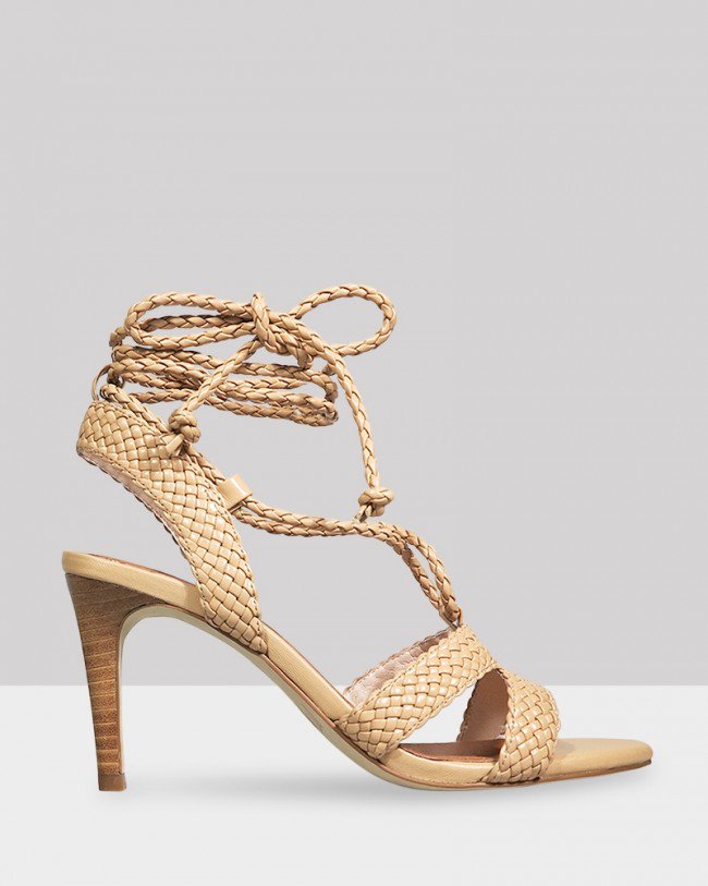 Wittner Ibitha Nude Weave Stiletto Heel Sandal