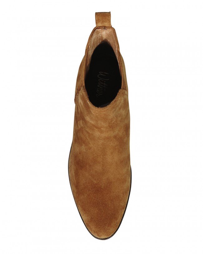 Wittner Gilmore Tobacco Suede Elasticated Gusset Chelsea Ankle Boot