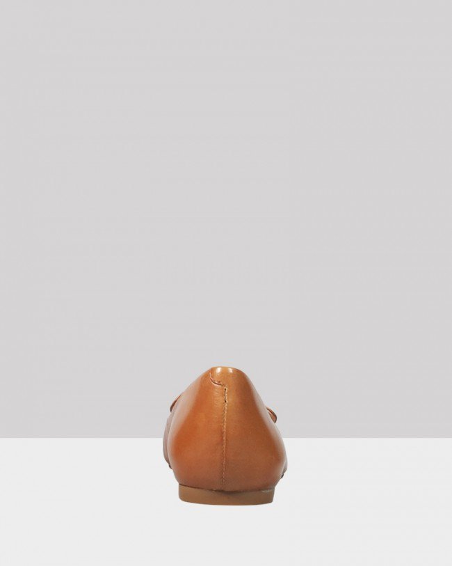 Wittner Packham Tan Leather Pointed Toe Flat