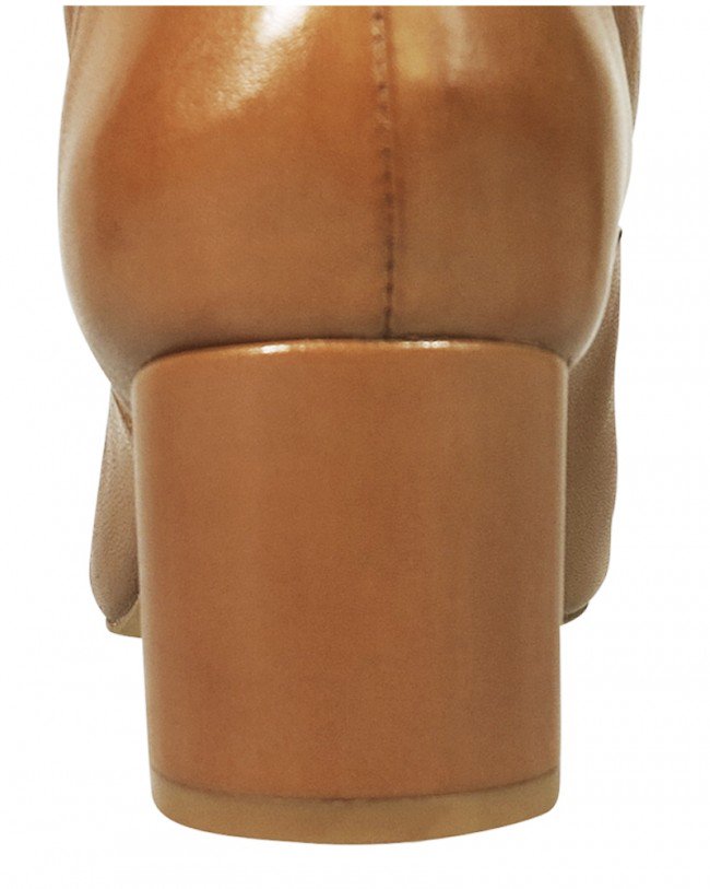 Wittner Andrei Tan Leather Block Heel Knee High Boot