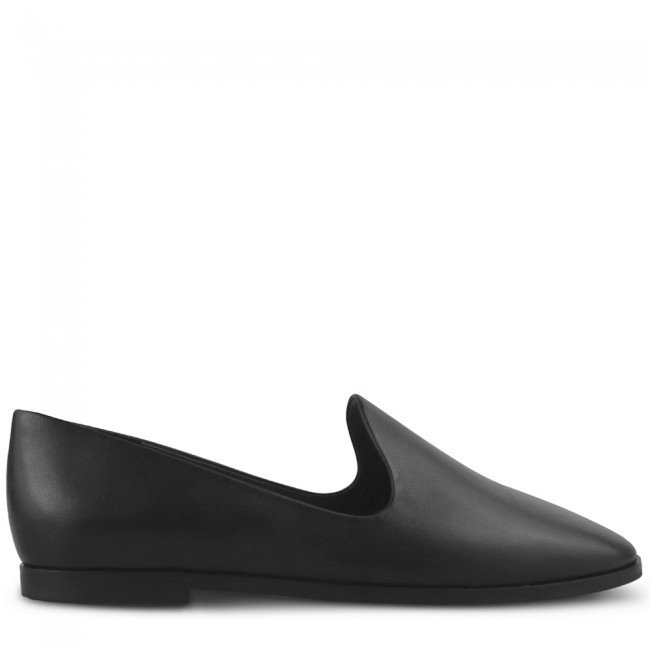 Wittner Alpine Black Leather Pointed Toe Flat
