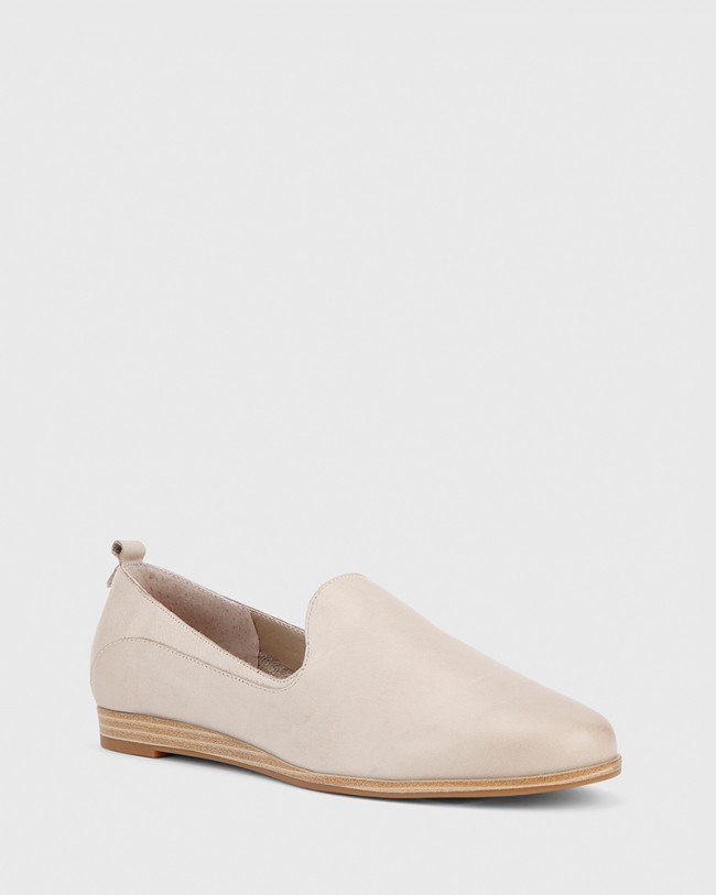 Wittner Caela Silver Grey Leather Loafer