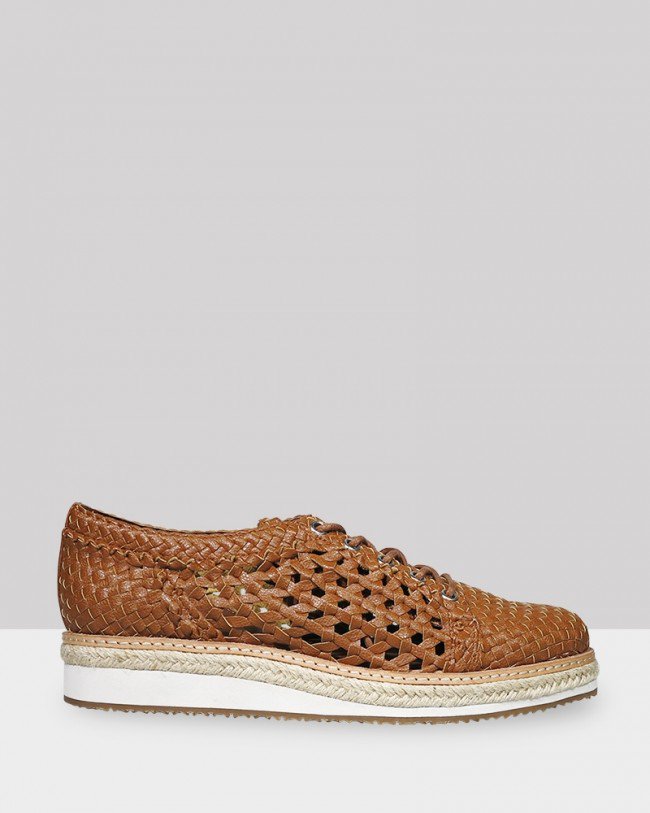 Wittner Marsey Cognac Weave Brogue