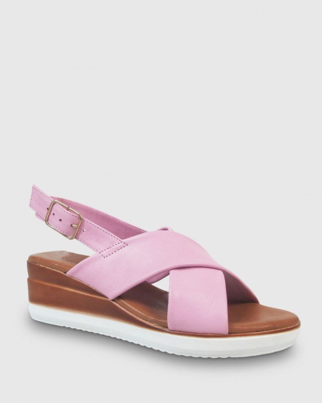 Wittner Kila Pink Leather Slingback Wedge