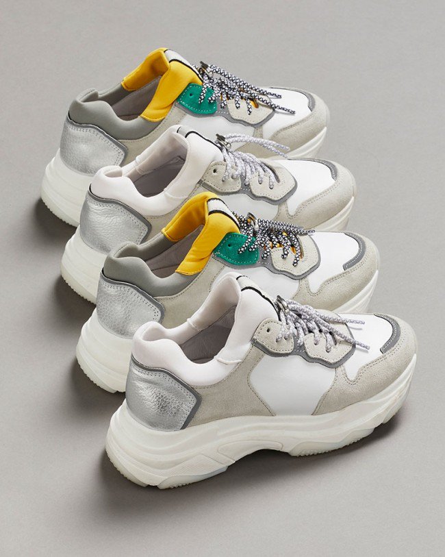 Wittner Blaze Grey and Silver Suede Chunky Sneaker