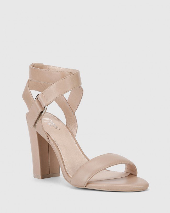 Wittner Ralexx 2 Nude Leather Block Heel Sandal