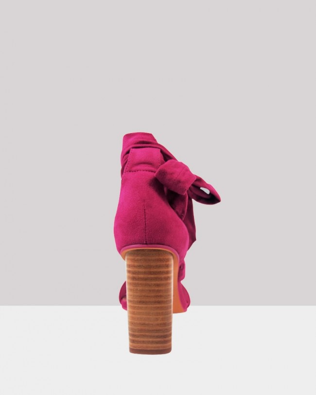 Wittner Robbie Hot Pink Suede Block Heel Sandal