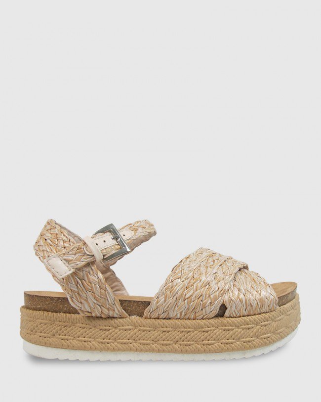 Wittner Daine Natural Weave Flatform Sandal
