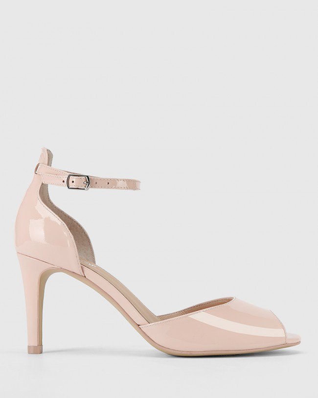 Wittner Inka Powder Pink Patent Leather Stiletto Heel Sandal
