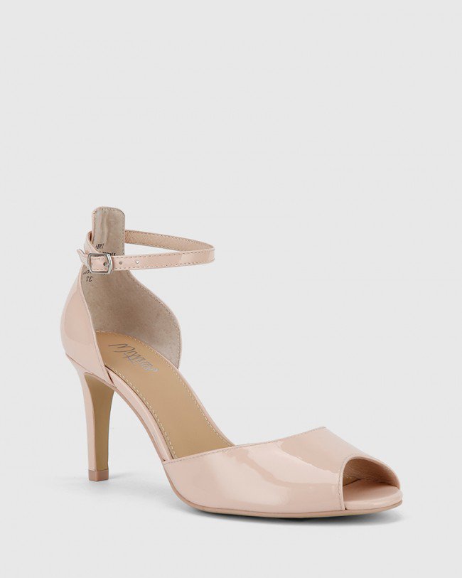 Wittner Inka Powder Pink Patent Leather Stiletto Heel Sandal