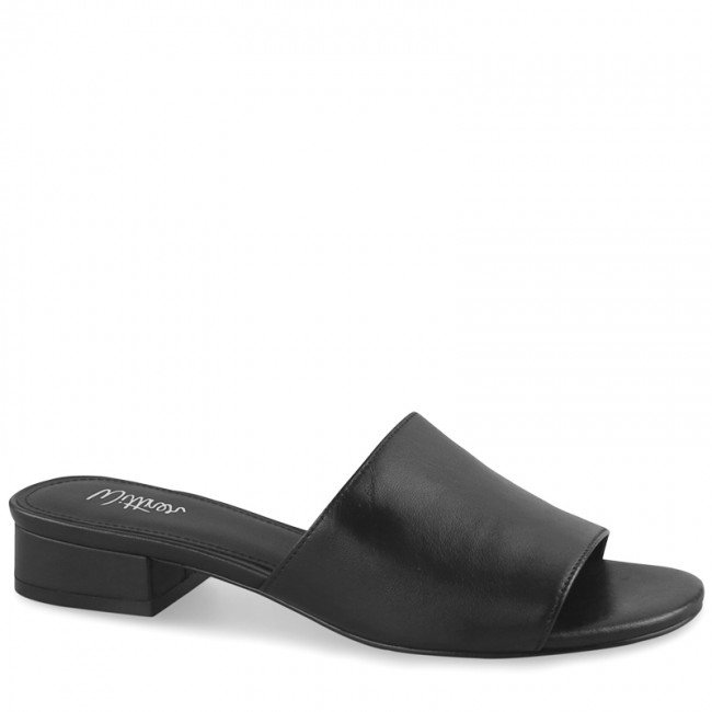 Wittner Bryson Black Leather Open Toe Slide