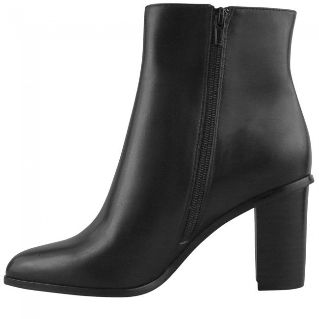 Wittner Royston Black Leather Block Heel Ankle Boot