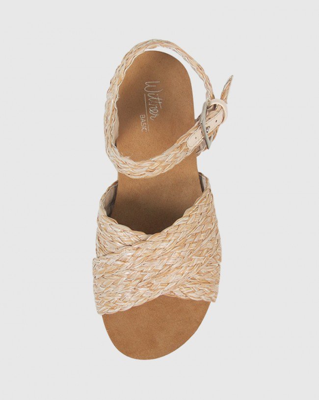 Wittner Daine Natural Weave Flatform Sandal