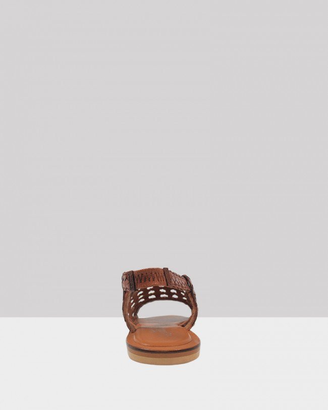 Wittner Izar Cognac Weave Flat Sandal