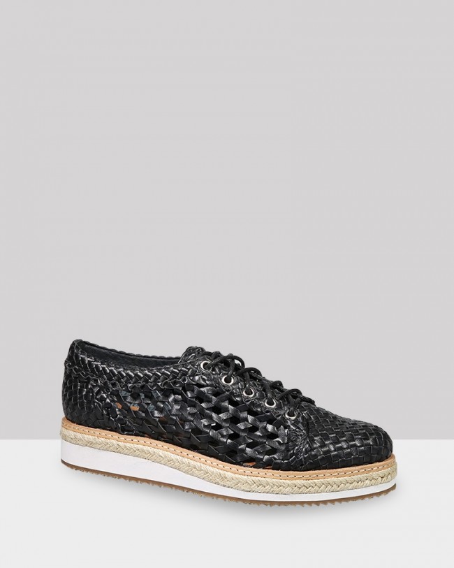 Wittner Marsey Black Weave Brogue
