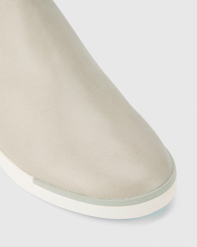 Wittner Adonia Grey Leather Gusset Ankle Boot